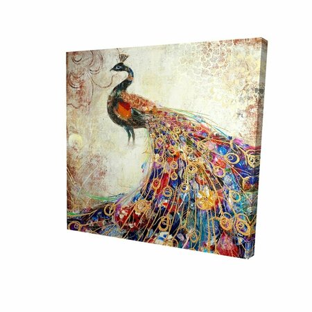 FONDO 32 x 32 in. Majestic Peacock-Print on Canvas FO3335182
